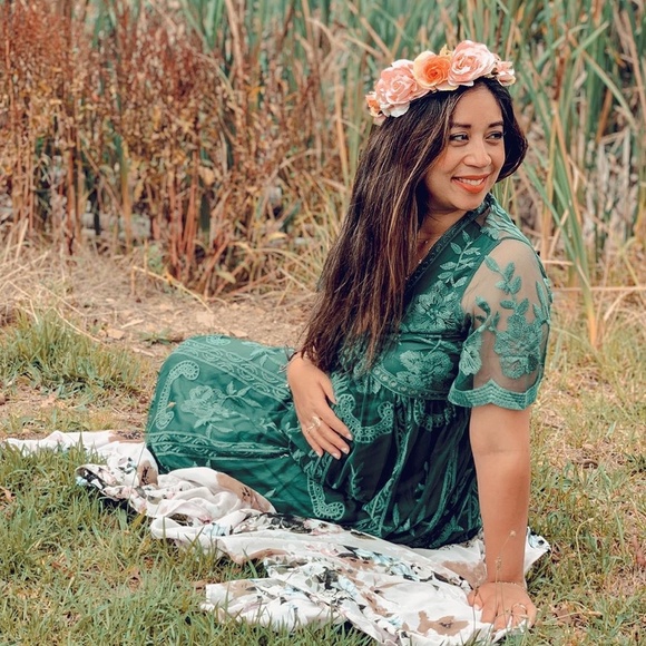 🌺🌺Host Pick🌺🌺New Pink Blush Forest green - Picture 2 of 16